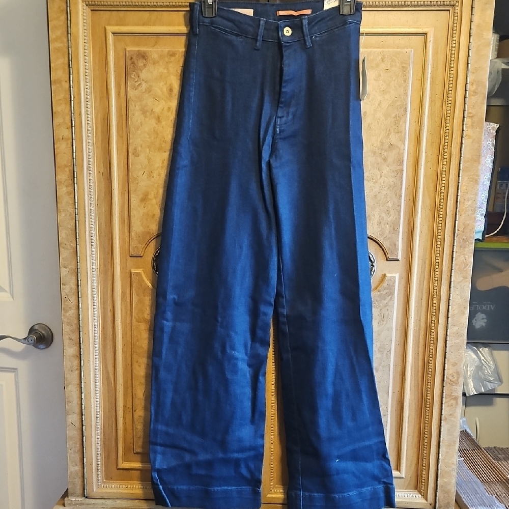 Anthropologie Pilcro Wide-Leg Pants - Deep Blue - Picture 3 of 9